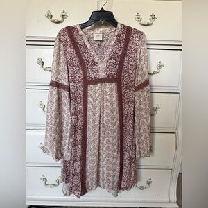 Knox Rose Floral Boho Long Sleeve Dress